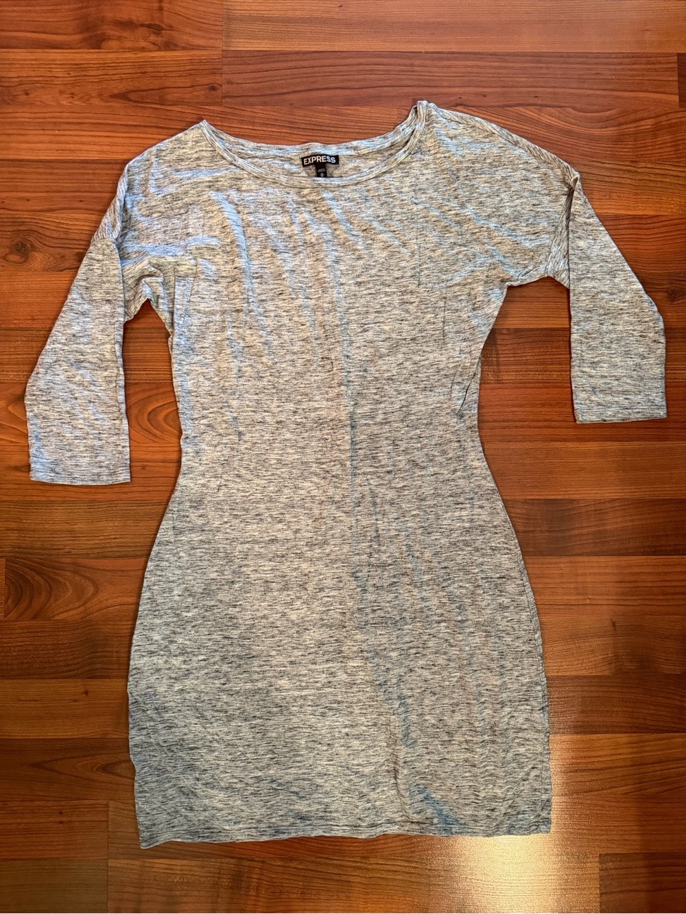 Express Women's Heather Gray Bodycon Dress